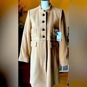 Women’s Wool Blend Coat - Comptoir Des Cotonniers - Size 44 (EU)/ 10 (US) - Tan
